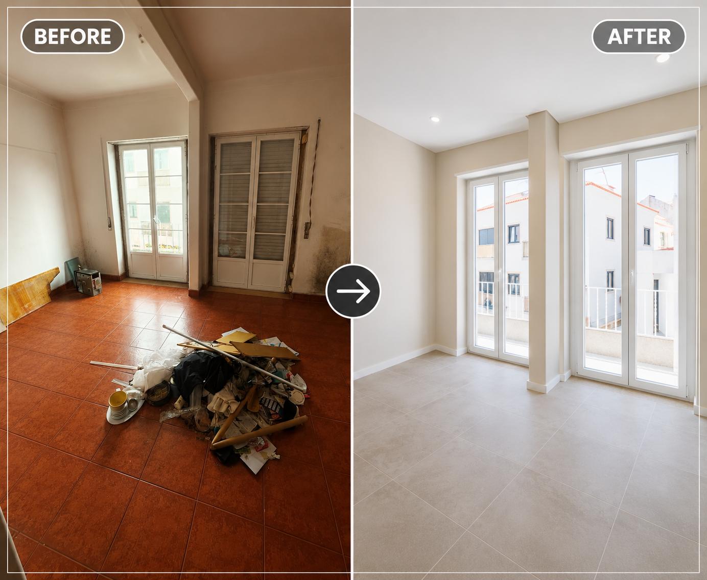 Living room renovated
